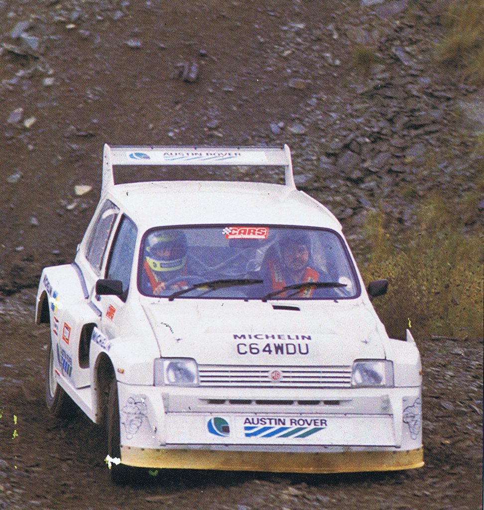 Ayrton Senna rally racing action United Kingdom