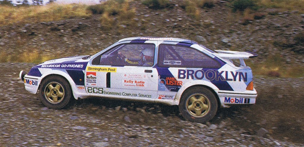 Ayrton Senna rally racing action United Kingdom