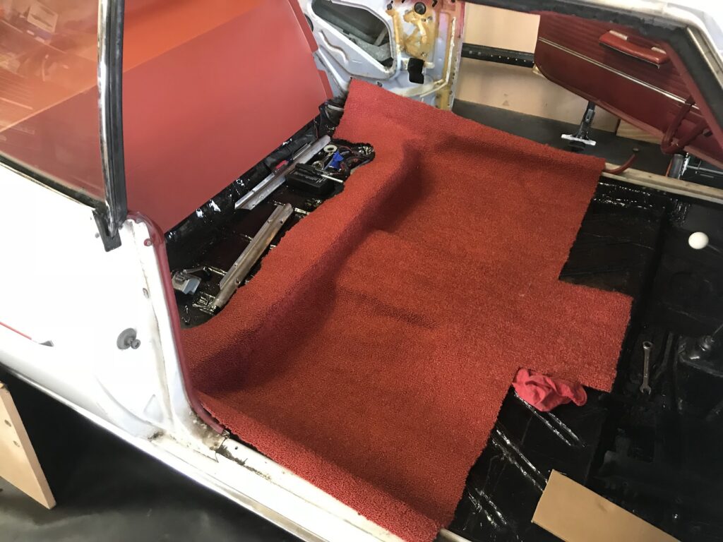 Corvair new carpet with sound deadening