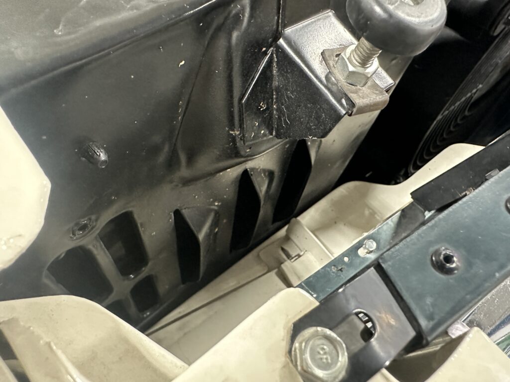 1965 Ford Mustang generator cooling core support slots