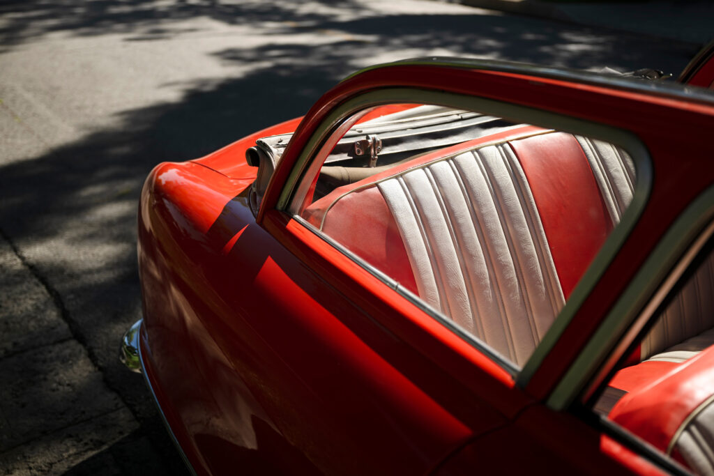 Nash Rambler rear quarter window body trim detail