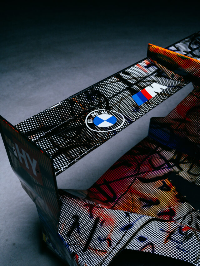 BMW Art Car 20 Le Mans Race Car rear wing vertical