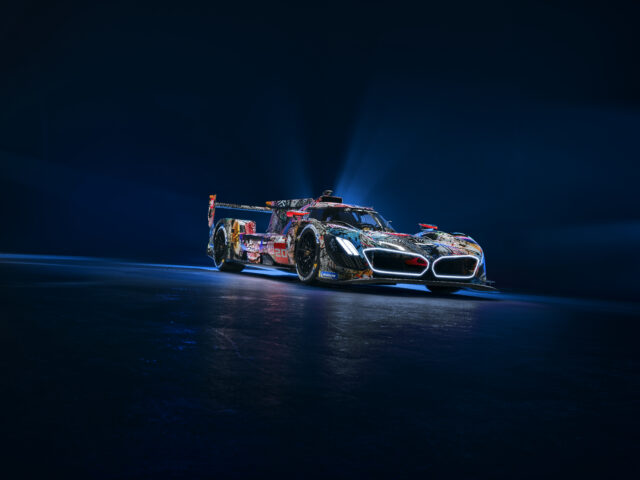 BMW Art Car 20 Le Mans Race Car front three quarter