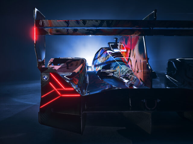 BMW Art Car 20 Le Mans Race Car rear