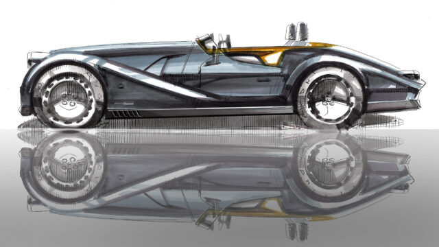 Morgan Midsummer pininfarina design drawing