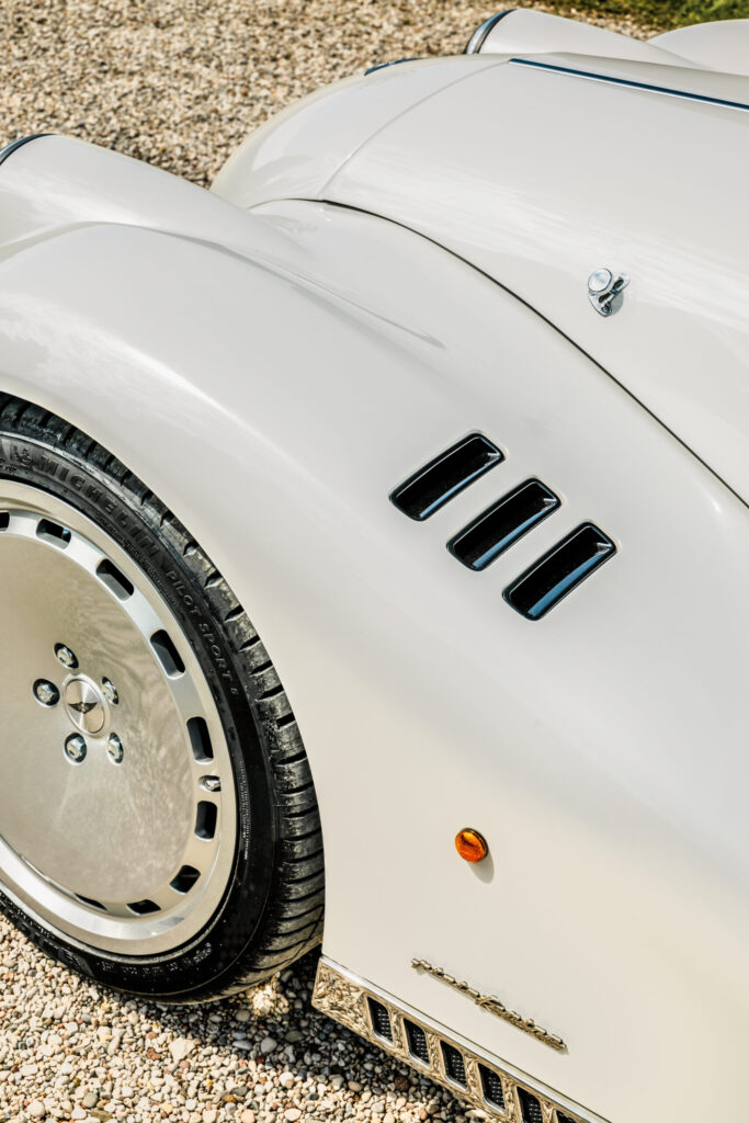 Morgan Midsummer hood fender high angle details
