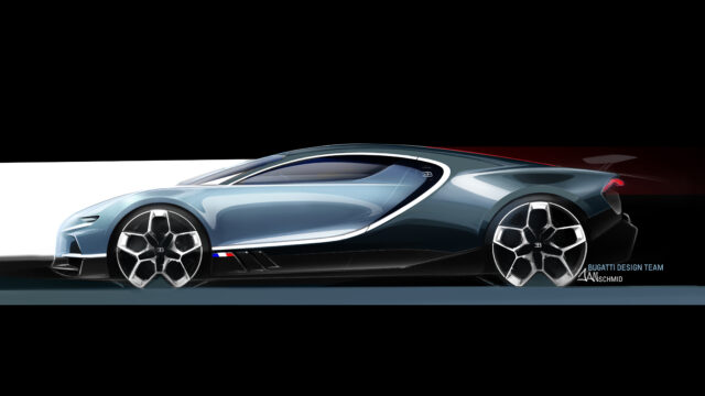 Bugatti-Tourbillon side sketch