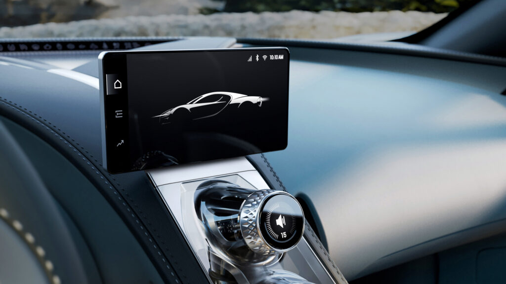 Bugatti Tourbillion interior screen