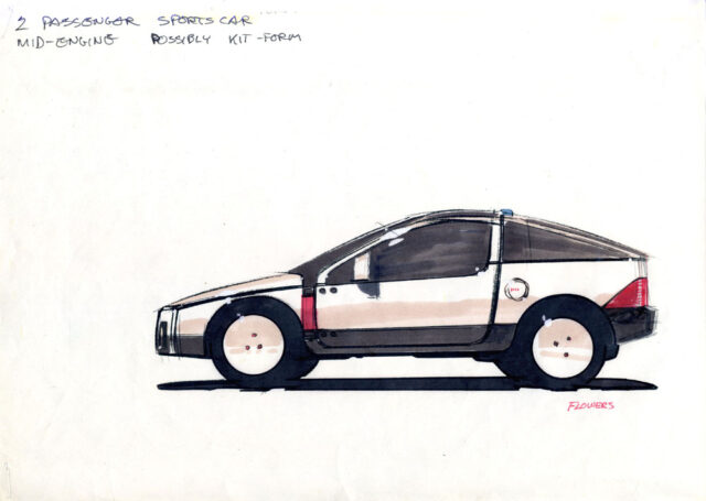 Nissan 80s SUV Design Sketch flowers