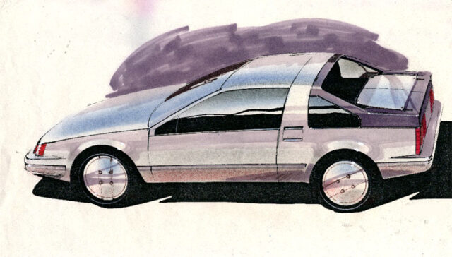 Nissan Pulsar Design Sketch flowers