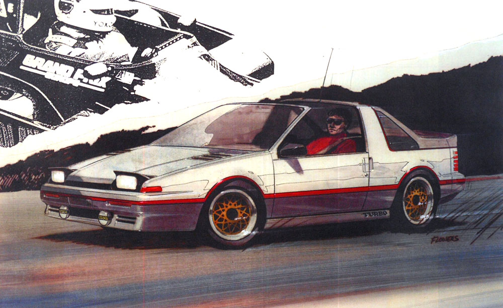Nissan Pulsar Design Sketch flowers