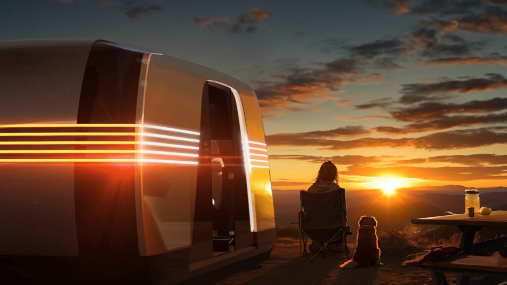 Tesla robovan concept sunrise