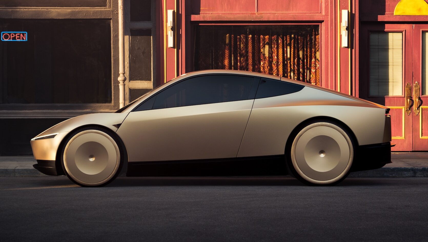 Tesla Cybercab Robotaxi side