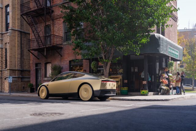 Tesla Cybercab Robotaxi rear three quarter