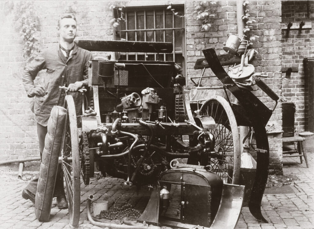 C S Rolls with his peugeot