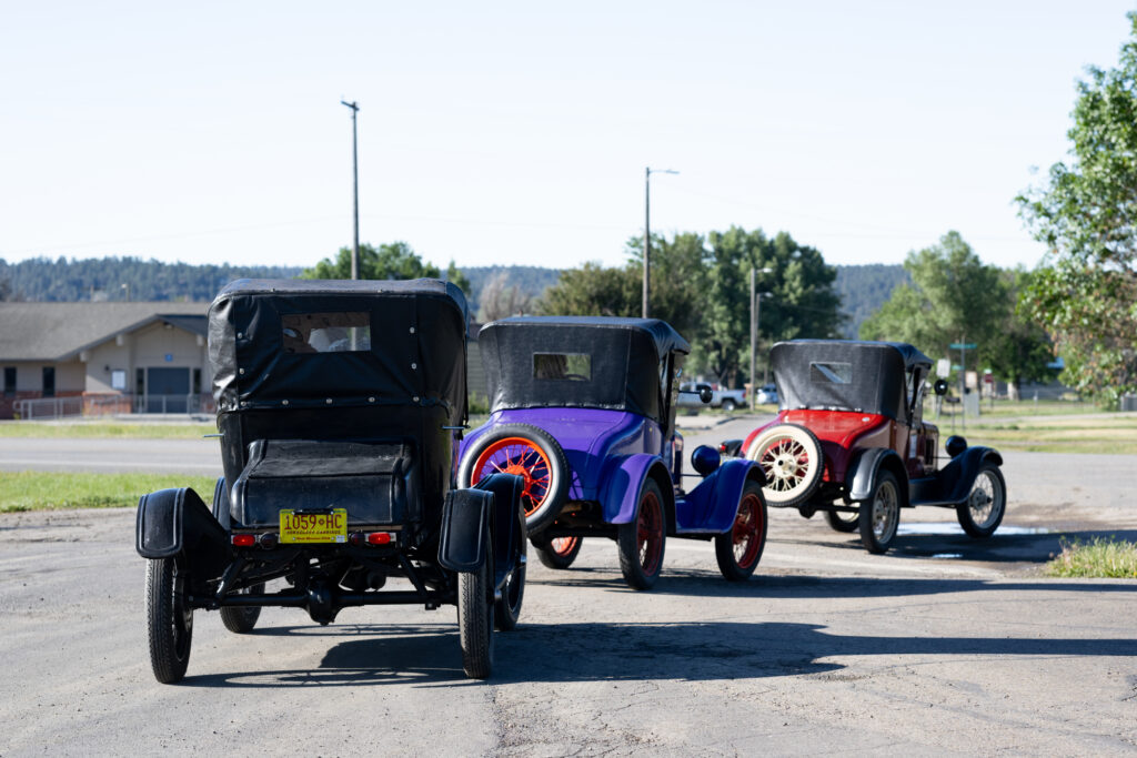Model Ts lined up Montana 500