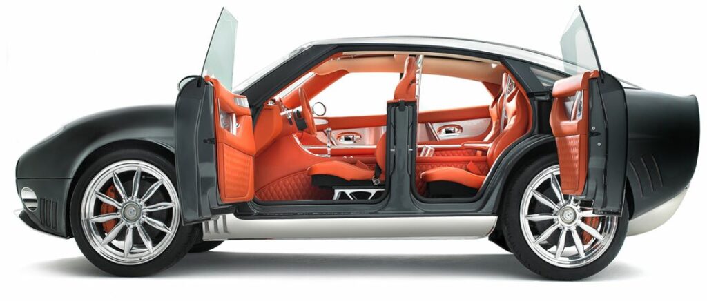 Spyker D8/D12 Peking-Paris concept doors open