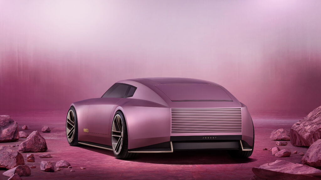 jaguar type 00 concept 2024 pink rear three quarter