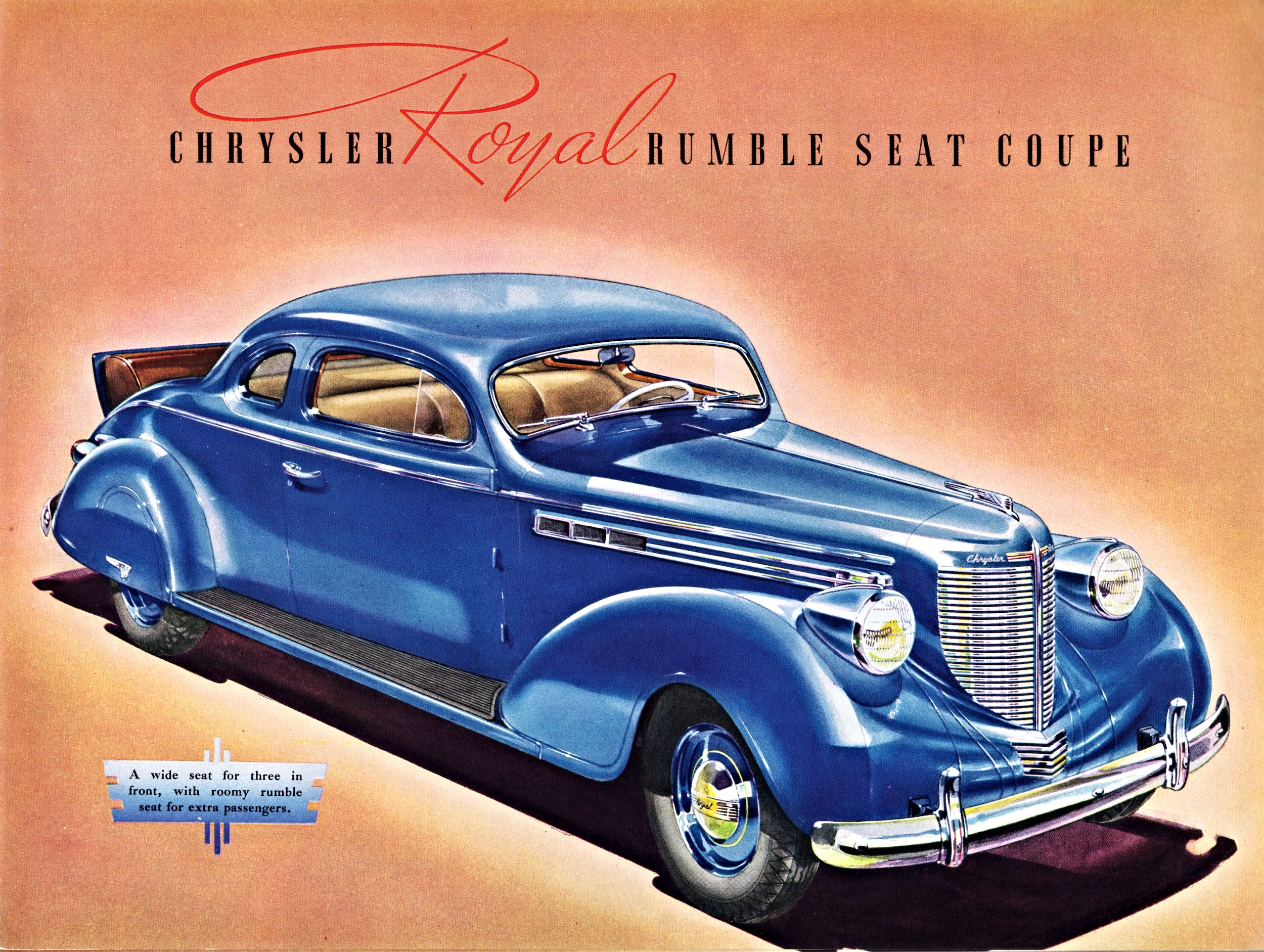 Chrysler Royal Rumble Seat Coupe 1938 года