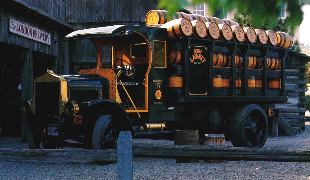 1919 White Labatt's Beer delivery truck