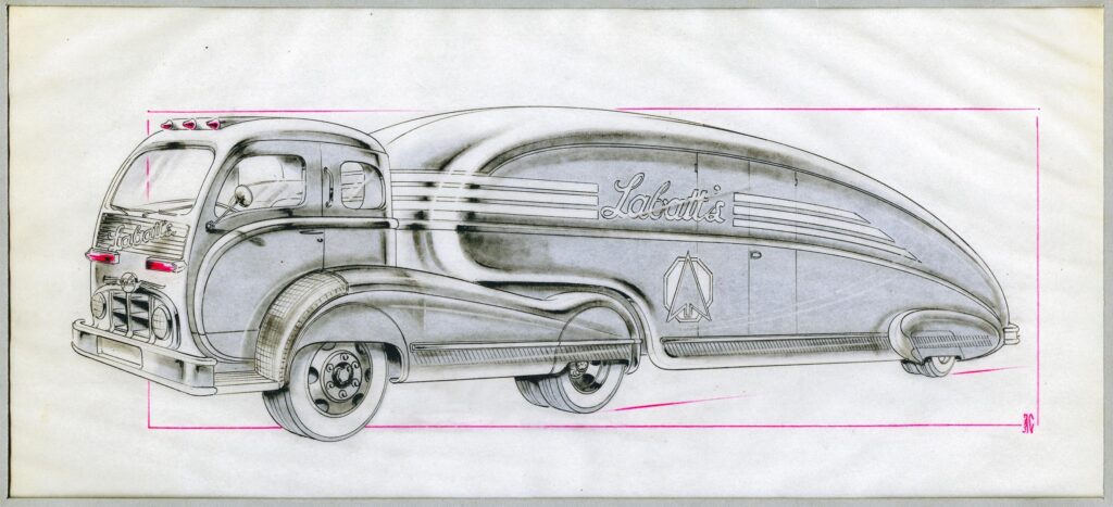 Labatt's Beer streamline sketch