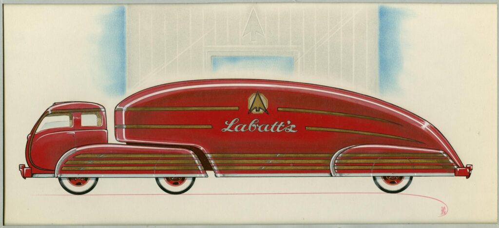 Labatt's Beer streamline sketch