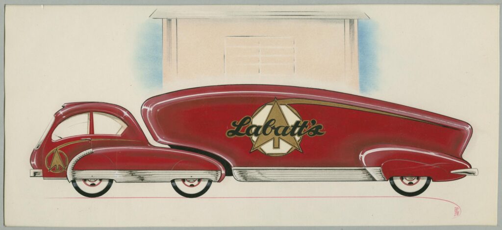 Labatt's Beer streamline sketch