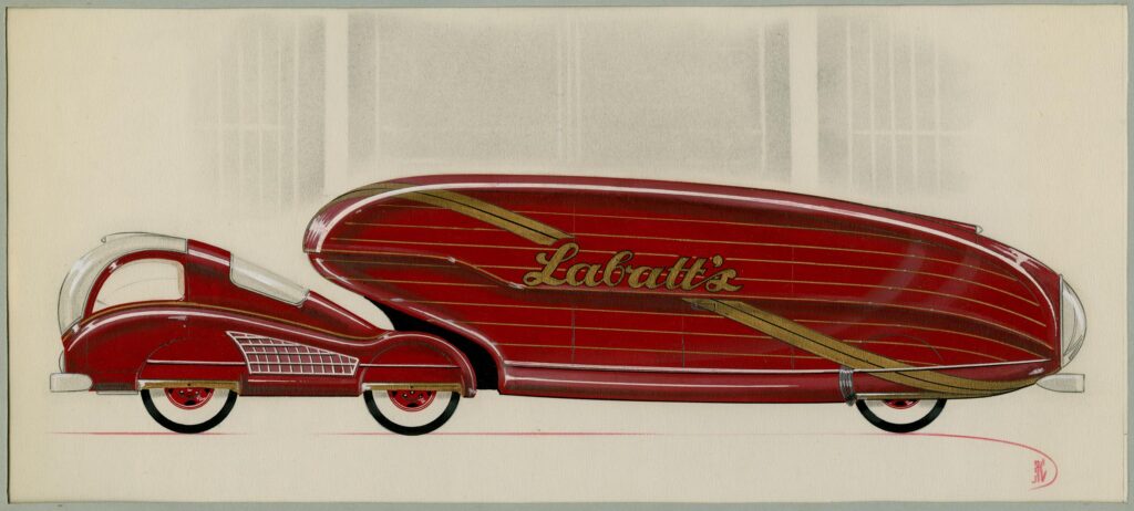 Labatt's Beer streamline sketch