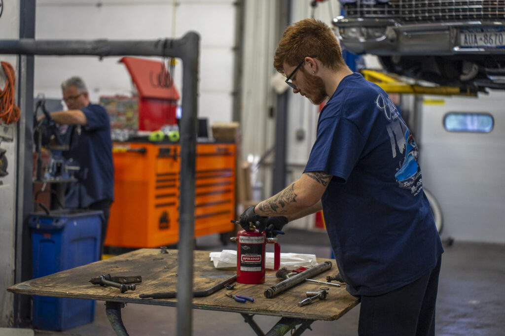 Cadillac parts restoration suspension part prep
