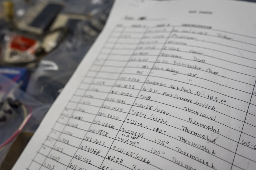 Cadillac parts restoration parts list