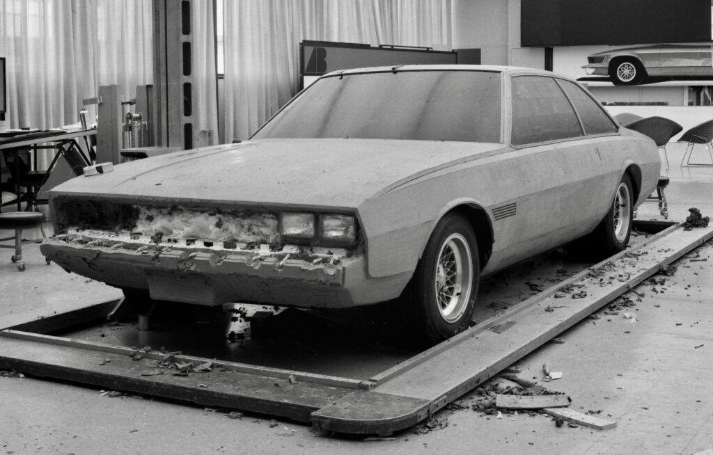 Chevrolet Bonneville clay model front three quarter