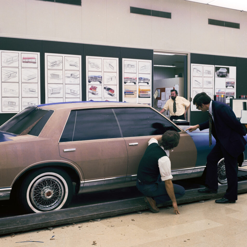 Chevrolet Bonneville side designers at work