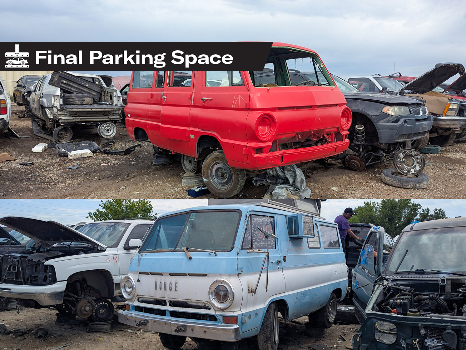 Final Parking Space: Pair of Dodge A100 Vans - Hagerty Media
