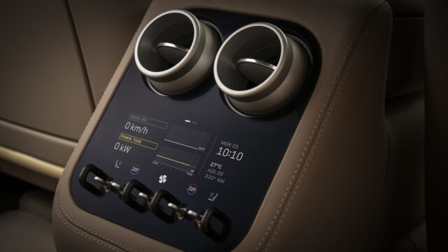 Ferrari Luce interior tan controls