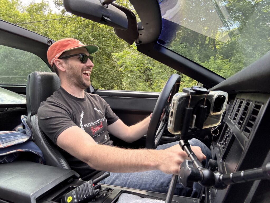 Kyle Smith driving Corvette project car