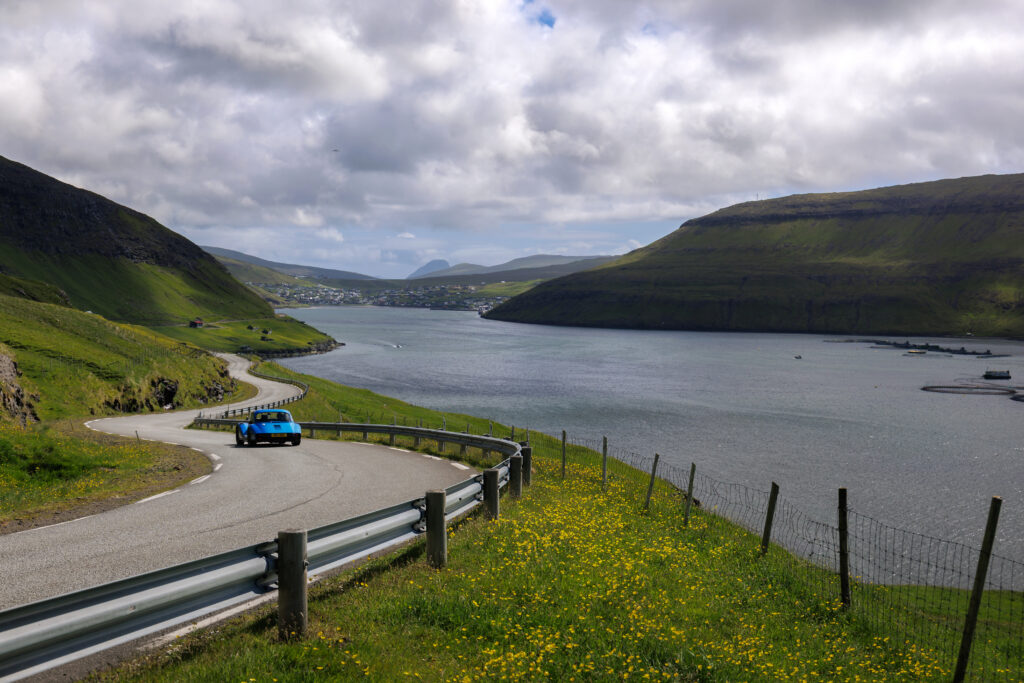 Morgan Supersport 400 in Faroe Islands by fjord