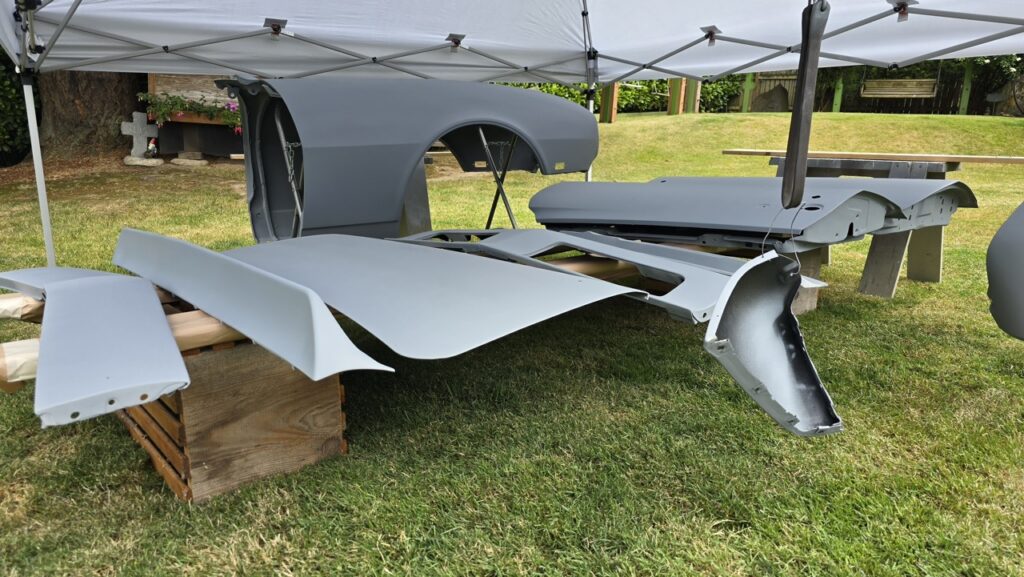 Primed Camaro panels