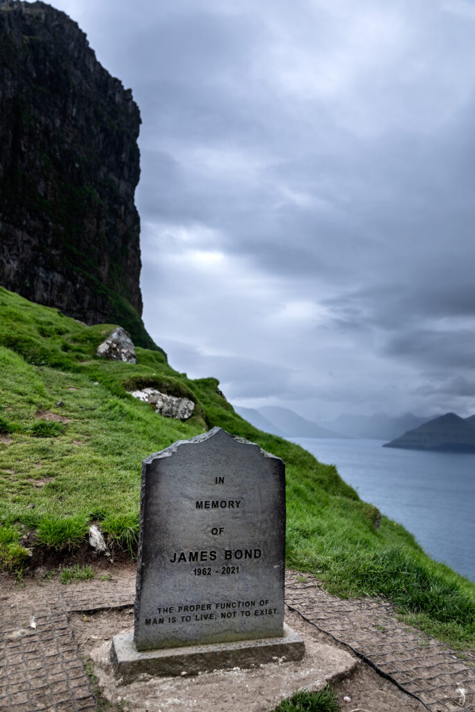 Faroe Islands James Bond headstone