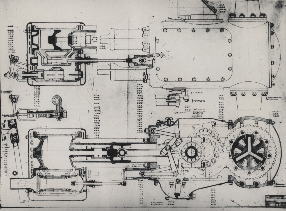 Doble Steam Motors 1922 Engine outline