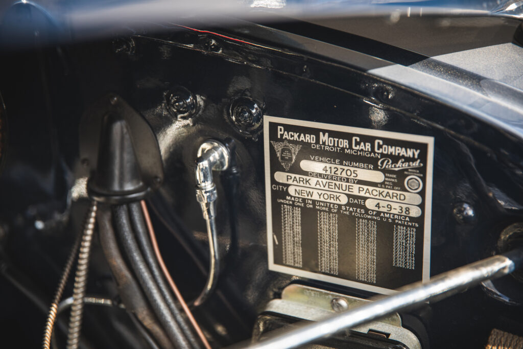 Packard info plate