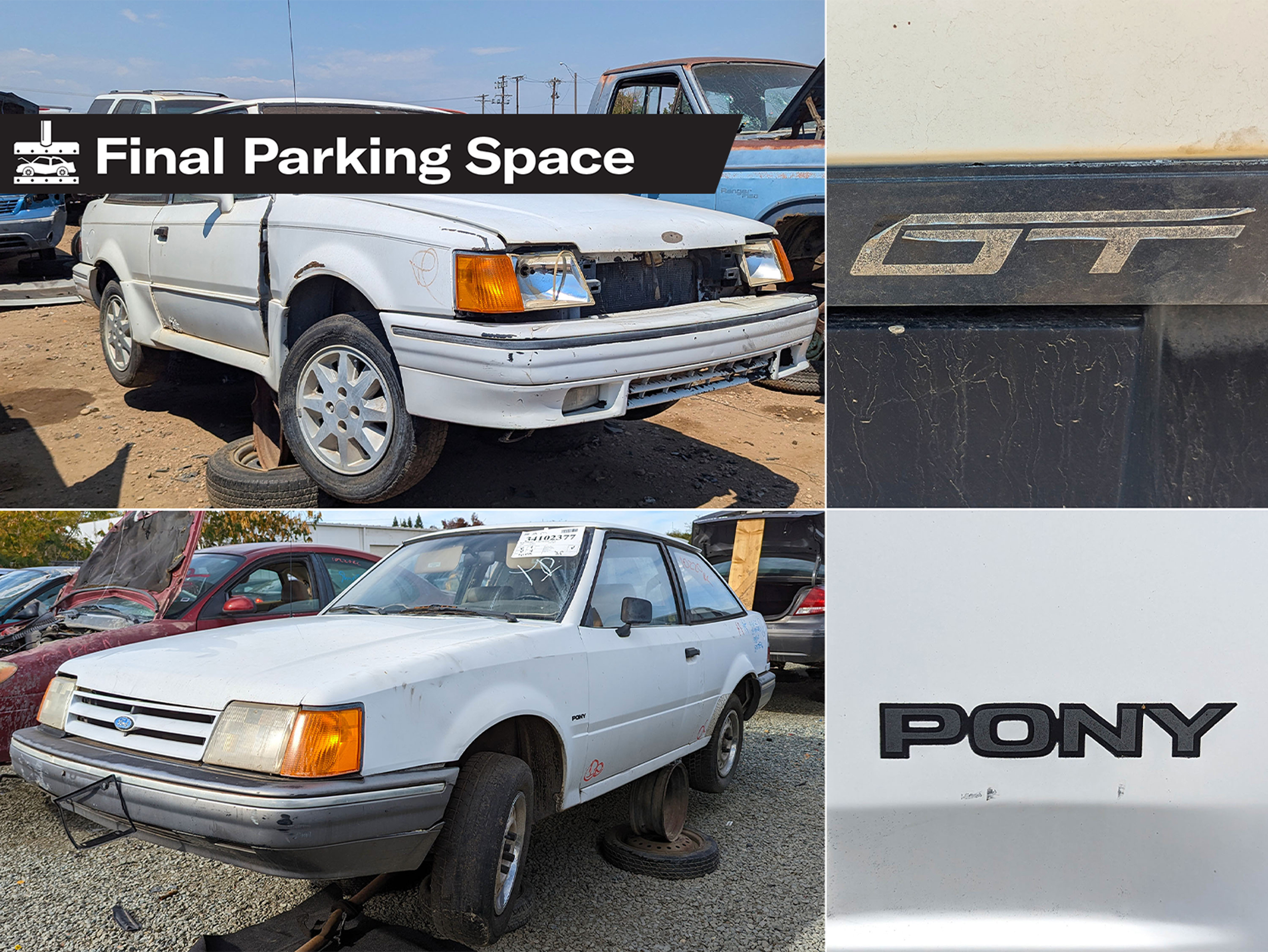 1988 Ford Escort Pony and GT Final Parking Spaces